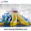 14x5x6.5m Wet Slide Park, Outdoor giant inflatable slide with big pool , backyard water slide
