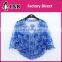 2016 ladies Cover-Up Tops polyest lace blouse Flower elegant women navy blue lace blouse