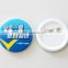 Tin factory's cheap tin badge with pin on backside for promotion tin gift