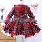 Baby Girl Autumn Winter Red Plaid lolita dress Vintage Spanish Ball Princess kids Christmas Birthday ball gown dress