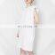 TWOTWINSTYLE White Dress For Women O Neck Sleeveless Knee Length Minimalist Large Size Loose