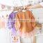 Fall Winter lace ruffles dress with long sleeves  Wooden fungus lace dress children's seersucker patchwork Ruffle Dress