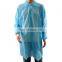 Wholesale Custom Cheap Visitor Gown Nonwoven blouse Medical Doctor PP Disposable Lab Coats Cheap Blue White Lab Coat Uniform