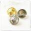 Shinny Fancy clothing Down Hole Flat Shirt Shank Military ABS Gold Button
