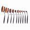 Professional Makeup Brushes With Private Label 10pcs black Makeup Brushes Set