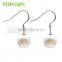 White Shell Pearl Earrings 925 Sterling Silver 10mm Round ER052