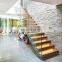 Exterior Metal Steel Stair Anti Slip Steps Spiral/ Straight / L Shaped Staircase Escalera with LED