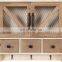 Wooden Wall Cabinet With Chicken Wire 2-Door