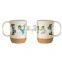 White sublimation wholesale china ceramic coffee mug with cork base