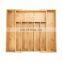 Bamboo Expandable Kitchen Drawer Organizer adjustable cutlery Desk Drawer Organizer Utensil Holder