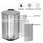 Hot sale thin lid stainless steel  3L 5L 12L pedal bin with soft close