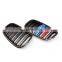 carbon fiber M style grille for BMW X5 X6 three color double slat line kindly grill for BMW E70 E71 2007-2013