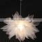 Decorative LED Yarn Flower Pendant Light for Cafe Bar and Dining Room LED Floral Chandelier Creative Hotel Ceiling Lamp