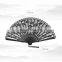 Fashion Personalized Small Bamboo Black Lace Hand Foldable Held Fans