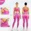 Gym Activewear Women Sling Wide Shoulder Bra Fitness Ribber Tank Top Running Sports Bra