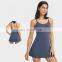 Sling Tennis Dress With Shorts Custom Girl Pickleball Skirts Sports Wears Fitness Sets