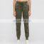 Wholesale custom woven fabric wholesale womens drawcord high waisted sports workout gym wear lightweight jogger pants