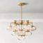 Nordic Led Chandelier Glass Ball Hanging Pendant Lamp for the Kitchen Living Room Hall Dining Modern Iron Contemporary Lighting