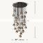 Modern Crystal Molecular Pendants Chandelier Ceiling Lighting Fixture For Living Dining Room Bedroom Kitchen Island Foyer Lobby