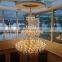 large gold k9 crystal hanging lamp modern luxury chandelier for hotel lobby