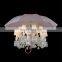 Italian Style 12 Lights Umbrella Hanging Crystal Chandelier Lighting with Lampshades