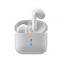 Fones de ouvido TWS mini sem fio Bluetooth 5.0 com controle tátil handsfree e caixa de couro