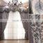 European High-grade Thick Chenille Jacquard Curtains the Living Room Bedroom Embroidered Curtain Grey Color Curtain Quality Choice