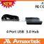 OEM 4-Port USB 3.0 Charging Hub Device with External Power Supply