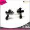 newest unique fashion stud black cross earrings