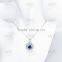 Necklace Jewelry Design in Hollow Style With Blue Big Zircon