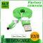 SLT Customized Colorful Flat Double Sided USB Cable for iphone Custom usb cable