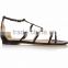 Catwalk Beautiful 2016 New Flat Leather Sandals For Women, Cage Stylish Lady Shoes