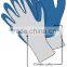 CE certification 13G Black Latex rubber coated cotton liner Cut Resistant Safety hand Gloves for construction work