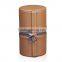 Custom Round Leather Travel Watch Box With Zipper
