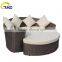 Outdoor furniture rattan round sun bed