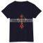 Customize Design Cross Glitter Motif OEM Service Supply Type Women tshirt