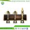 Brass floor heating manifold actuator valve with frame 2 to 12 ways manifold gauge no leaking supply from China