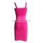 Slim Sexy Nude Fitness Women Dresses with Belt