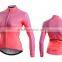ladies dye sublimation long sleeve cycling jersey uniforms