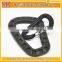 Yukai Pom material black carabiner,plastic carabiner with wiregate