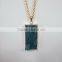 Contemporary most popular silver druzy pendant necklace