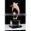 Alloy golden star with black crystal base metal trophy