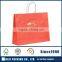 custom red art paper handbag with logo