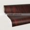 PVC dark wood grain paper laminate used on furniture car to protectiion and decorative film