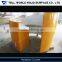 Beauty looks orange circle reception desk high gloss