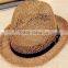 Zhejiang manufactory Crazy Selling fedora hat with paper braids