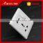 China Manufacturer Hot sale UK socket switch EU type double 3 pin wall electric Switched Socket
