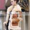 Real Native Lamb Fur Leather Mouton Suede Coat Double Face Mongolian Lamb Fur Jacket