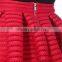 Summer latex red stripe pictures fashionable girls with pleated short skirts SYA15308