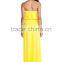 Evening gowns long gowns for women yellow gowns long chiffon maxi dress formal gowns 2014